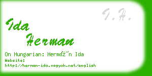 ida herman business card